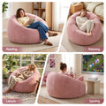 Artiss Bean Bag Chair Cover Large Pink Faux Fur Washable
