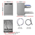Devanti 60cm Freestanding Dishwasher 14 Place Silver