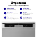 Devanti 60cm Freestanding Dishwasher 14 Place Silver