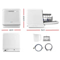 Devanti 3 Place Settings Benchtop Dishwasher Compact