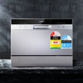 Devanti 6 Place Benchtop Dishwasher Silver