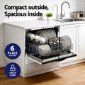 Devanti 6 Place Benchtop Dishwasher 50cm White