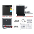 Devanti Benchtop Dishwasher 8 Place Settings Black