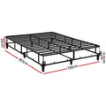 Artiss DOUBLE Metal Bed Frame Grey MASON