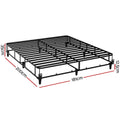 Artiss KING Bed Frame Metal Grey MASON 80cm