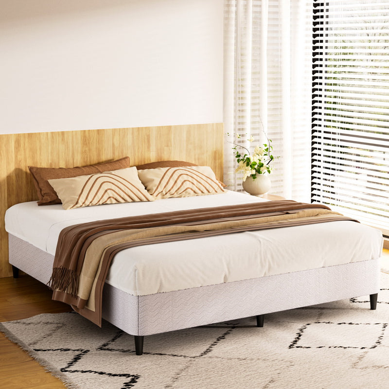 Artiss KING Bed Frame Metal Grey MASON 80cm