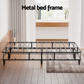 Artiss KING Bed Frame Metal Grey MASON 80cm