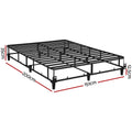 Artiss Bed Frame QUEEN Size Metal Grey MASON