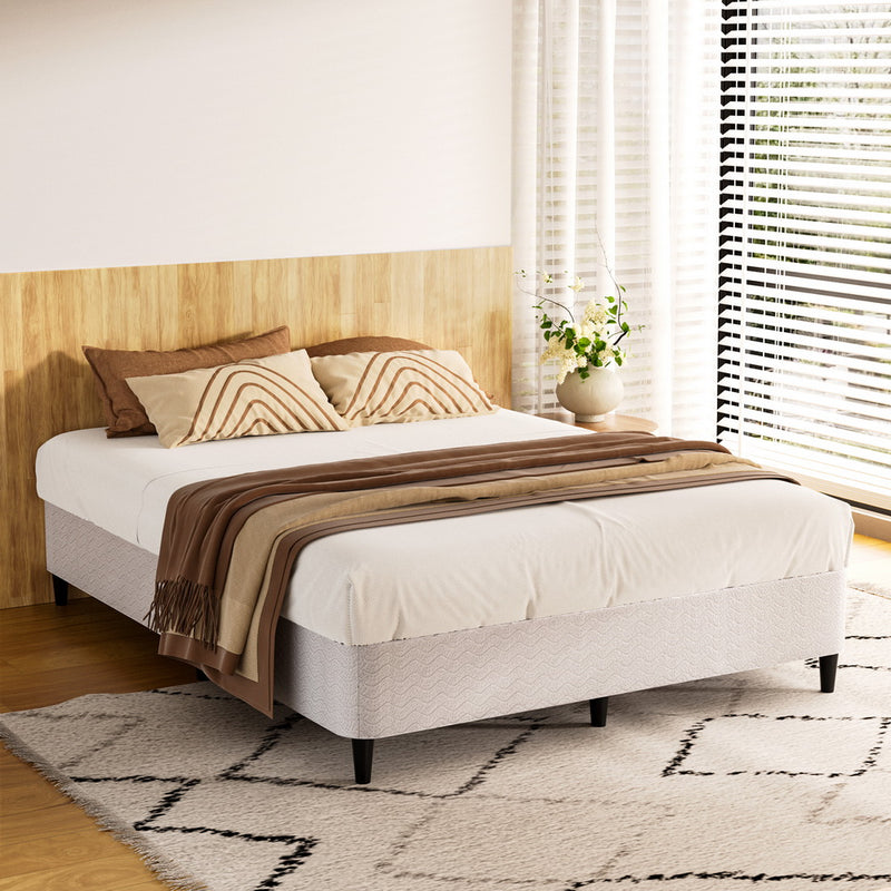 Artiss QUEEN Metal Bed Frame Grey MASON