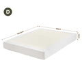 Artiss Compression Bed Frame DOUBLE Size No Assembly Vacuum High Density Sponge Boucle Cream White