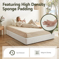 Artiss Compression Bed Frame Double Boucle Cream White No Assembly