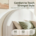 Artiss Double Headboard 154cm Boucle Fabric Removable Washable Cover