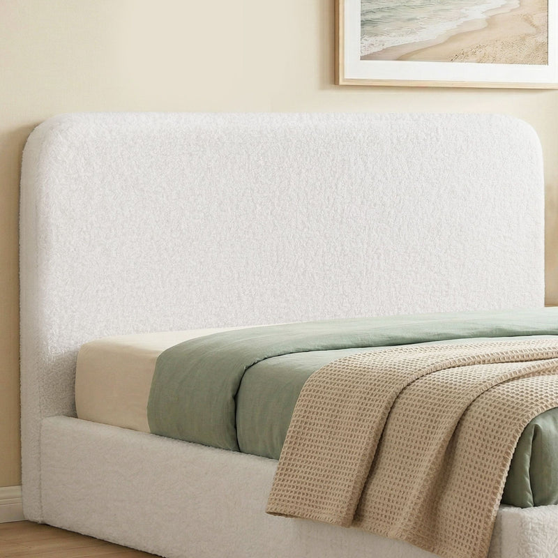 Artiss Double Bed Headboard 155cm Boucle Fabric Removable Cover