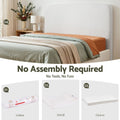 Artiss Double Bed Headboard 155cm Boucle Fabric Removable Cover