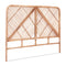 Artiss QUEEN Bed Headboard Rattan Pine FRED Design