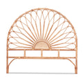 Artiss Rattan Bed Headboard DOUBLE Pine MARI 140cm