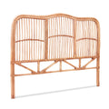 Artiss DOUBLE Bed Headboard Rattan NERO Pine 190cm