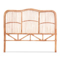 Artiss DOUBLE Bed Headboard Rattan NERO Pine 190cm
