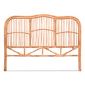 Artiss QUEEN Bed Headboard Rattan Pine Nero 150cm