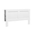 Artiss KING Bed Head Headboard Shelves White Cabinet