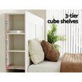 Artiss KING Bed Head Headboard Shelves White Cabinet