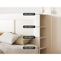 Artiss KING Bed Head Headboard Shelves White Cabinet