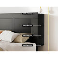 Artiss QUEEN Bed Head Headboard with Shelves Black