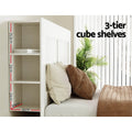Artiss QUEEN Bed Head with Shelves White Storage Headboard