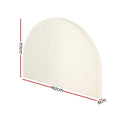 Artiss KING Bed Head Headboard Boucle Grey White 80cm