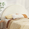Artiss QUEEN Bed Frame Headboard Boucle Grey White 80