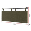 Artiss Wall Mounted Headboard Double Corduroy Upholstered Hanging Bed Head