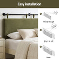 Artiss Wall Mounted Headboard Double Corduroy Upholstered Hanging Bed Head