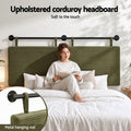 Artiss Wall Mounted Headboard Double Corduroy Upholstered Hanging Bed Head