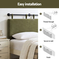 Artiss Wall Mounted Headboard King Single Corduroy Upholstered Hanging Bed Head
