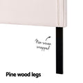 Artiss Bed Frame Bed Head Headboard KING Velvet IRIS Beige
