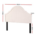 Artiss Bed Frame Bed Head Headboard QUEEN Velvet IRIS Beige