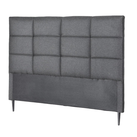 Artiss Bed Headboard DOUBLE Bedhead Linen Fabric Charcoal