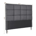 Artiss Bed Headboard Double Bedhead Linen Fabric Charcoal