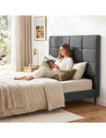 Artiss Bed Headboard Double Bedhead Linen Fabric Charcoal