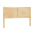 Artiss DOUBLE Bed Head Headboard Rattan RIBO Pine