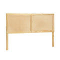Artiss QUEEN Bed Head Rattan Pine Headboard RIBO