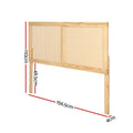 Artiss QUEEN Bed Head Rattan Pine Headboard RIBO