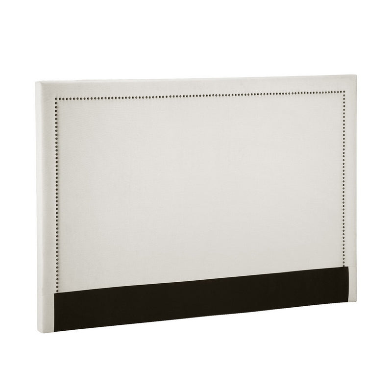 Artiss KING Bed Head Headboard Fabric Beige White RIVE