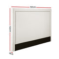 Artiss KING Bed Head Headboard Fabric Beige White RIVE