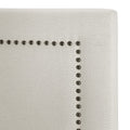 Artiss KING Bed Head Headboard Fabric Beige White RIVE