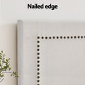 Artiss KING Bed Head Headboard Fabric Beige White RIVE