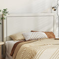 Artiss QUEEN Bed Frame Headboard Fabric Beige RIVE