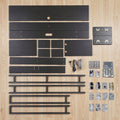 Artiss Bed Headboard King Single Storage Bedhead Charging Station Black