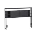 Artiss Bed Headboard Queen Storage Bedhead Charging Station Black