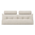 Artiss Headboard Pillow Double Wedge Backrest Triangular with 2 Cushions Beige